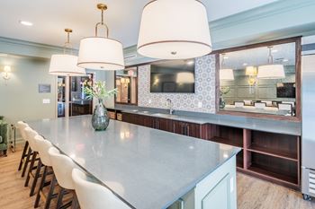 Demonstration kitchen in social lounge